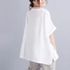 Sommarkonst Style Kvinnor Lös Batwing Sleeve Vintage T-shirt All-matchad Casual O-Neck Print Tee Femme Big Tops S903 210512