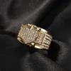 Hip Hop New Men's Big Love Men Ring Ring Famous Brand Iced Out Micro Pave CZ Anneaux Punk Rap Jewelry276i