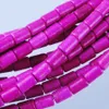 WOJIAER New 2023 Fashion Style DIY 4x6mm Purple Howlite Stone Column Beads for Jewelry Making Loose Spacer Bead 15.5" BY929