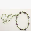 Rattan Wreath Headble Headband Tiktok Wedding Bride Girl Head Flower Crown Garland Hawaje Head Wieniec Wieniec Druhesmaid Czeski Włoski Dekoracja L616G5K7