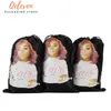 Impression personnalisée femmes Extensions de cheveux Bundle sacs d'emballage cadeau emballage sac à cordon H1231