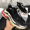 Sport Run Shoe Man Casual Bowling Shoes Paris Crystal Bottom Dad Plateforme Triple S Sneakers pour hommes Femmes Vintage Généreuse Cuir