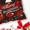 Weihnachtskissenbezüge 1818 Zoll Set 4 für Weihnachtsdekorationen Bauernhaus Schwarz und rotes Buffalo Plaid Kissenbezüge Leinen PI94391859