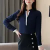 Blouse women Ladies Tops Long Sleeve Solid Women OL Pullover V Neck Shirts Female Clothing Blusas 8393 50 210427