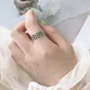 Pierścienie klastrowe szerokie pierścień biżuteria biżuteria duży kciuk srebrny kolor pusty krzyż fajne klasyczne dziewczyny koreański palec biżuteria