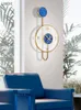 Reloj de pared decorativo moderno Simple con personalidad creativa de lujo ligero de moda para el hogar de la sala de estar nórdica 210414