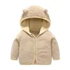 子供のフランネルの服のフード付きのジャケットの女の子の厚い暖かい男の子生まれた服の服コート赤ちゃん女の子0-6Y 211204
