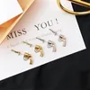 Stud Creative Pistol Earrings Metal Gold and Silver Color Women039S Personlighet Fashion Jewelry Gifts8299424