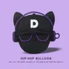 New Hip-Hop Music Bulldog Capa para Airpods 1 2 Pro New Airpod 3 Shell Soft Silicone Wireless Headset Bluetooth Capa protetora Bluetooth