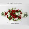 90CM Artificial flower conference table row rose lily hydrangea leaf wedding party decor centerpieces runner 210706