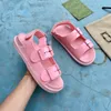 Summer fashion versatile women's sandals hardware BUCKLE adjustable imported film material full package size 35-40