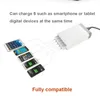 30W 5-port USB Wall Charger, Powerport 5 för iPhone, Galaxy S9/S8/Edge/Plus, not 8/7, Nexus HTC LG och mer