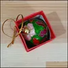 Nyckelringar Smycken Cloisonne Craft Enamel Filigree Fancy 50mm Ball Pendants Keychain Charms Ornament Kinesiska Hantverk Gåvor Julgran