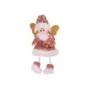 Boże Narodzenie Plush Santa Snowman Elk Bear Angel Dolls Xmas Navidad Tree Ornaments Dekoracje świąteczne do domu 2022 Nowy Rok prezent Y1104