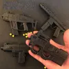 Legering Mini Pistol Gun Toy Model P90 TEC-9 Submachine Shoot säkra Kulor För Vuxna Kollektion Pojkar Födelsedagspresenter