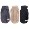 Dog Apparel Straw-Rope Pet Sweater Knit Wool Winter Clothes High Collar Woolen Knitwear Coat For