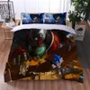 Bettwäsche-Sets Blau Thema Steppdecke für Jungen weiche Raumdekoration Cartoon Tier 3D gedruckt Hohe Qualität Daunenkissenbezug