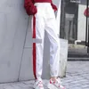 Plus Size Calças para Mulheres 4XL 5XL Sweatpants Mulheres Vermelho Harem Calças Capitais Cintura Alta Calças De Verão Mulheres Largura Pé Streetwear Q0801
