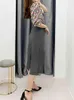 Chu Sau Schönheit Mode Büro Dame Hohe Taille Feste Midi Röcke Womens Casual Chic Sommer Wild Split Rock Mujer Falda de 210508