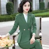 Naviu Arrival High Quality Women Two Pieces Set Pants Suit Office Lady Formal Work Wear Winter Clothing 210604