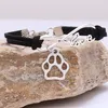 Bracelet à breloques en métal avec patte de chien, amour infini, manchette pour femmes et enfants, bijoux à la mode, cadeau, bleu, violet, noir, blanc