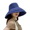 Pêche Homme Chapeau Unisexe Été Pliable Seau Cap Femmes En Plein Air Crème Solaire Coton Chapeaux De Pêche Fille Couleur Unie Casquettes TG0188 G220311