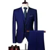 Men's Suits Blazers Jacket Pant Vest Men Business Slim Sets Wedding Dress Three-piece Suit Coat Trousers Waistcoat