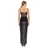 Bodycon Sexy Women Dress Sleeveless Long Party Clubwear Sequin Vetidos Fashion Elegant Club Ladies Clothing 210515