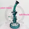 Corona Heady glass Hookah bongs tall microscope purple pink bangers 14MM nail bowls oil rig