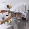 Custodia portaspazzolino Dispenser automatico di dentifricio Spremiagrumi Scatola portaoggetti per bagno Set di accessori 210423