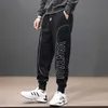 Höst vinter ly mode män jeans löst passform corduroy spliced ​​designer casual sweatpants streetwear hip hop joggers byxor