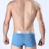 4 adet / grup Pamuk Boxer Erkekler Nefes Erkekler Iç Çamaşırı Yumuşak Boxer Homme Gümüş Kenar Boxershorts Erkekler Boksörler Sıcak Külot 10 Renkler H1214