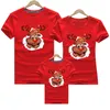 Feliz Natal família combinando roupas mamãe e eu tshirt mãe filha filho roupas mulheres t-shirt meninos meninos camiseta 210417