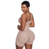 Fajas Compressiekleding Shapewear Body met dubbele druk Platte buik Verstelbare voorsluiting Haak-oog 220307