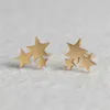 Orecchini a forma di stella d'oro in acciaio inossidabile femminile con perno carino dolce mini per ragazze regali di gioielli minimalisti