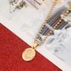 Collana ovale placcata in oro Mohammed Allah Nome Collane con ciondolo Gioielli islamici Collana araba musulmana mediorientale EID Ramadan1259826