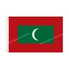 Drapeaux des Maldives Bannière nationale en polyester volant 90 * 150cm 3 * 5ft Drapeau partout dans le monde dans le monde extérieur peut être personnalisé