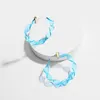 Designer Twisted Transparent Acrylic lucite harts stora bågeörhängen för kvinnor koreansk stil trendig stor örhänge hoops huggie