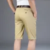 6 Colors Khaki Gray Mens Shorts Casual Classic Fit Comfy Golf Short Summer Men's Smart Knee Length 210716