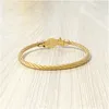 Mode Charme Männer Edelstahl Armband Für Mann 18k Gold Überzogene Frauen Hufeisen Schnalle Armreifen Handgemachte Accessoires Mit Schmuck beutel Großhandel