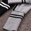 Höst Vinter Chic High Waist Striped Patchwork Pencil Byxor Slim Fit Botten Koreansk Capris Casual Soft Byxor 46816 210422