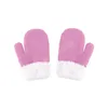 Candy Farbe Winter Warme Kinder Handschuhe Weiche Plüsch Gestrickte Verdicken Handschuhe Kinder Mädchen Jungen Casual Outdoor Winddicht Fäustlinge