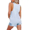 Letnia kamizelka bez rękawów T shirt Kobiety Casual Luźna Pocket Simplicity Streetwear Beach Holiday V Neck Sexy Topy 210604