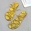 Sandals Est Fashion Women's Snake Print Sexy Strappy Mixed Color Causal Shoes Woman Comfort Footwear Deal