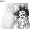 Cloocl Viking Tattoo Pirate Popular Summer Beach Shorts 3D Print Moda Mężczyźni Sport Harajuku Hip Hop Wild Shorts X0316