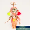 Zomer strand tas kwastje hangers sieraden sleutelhanger bohemien shell auto decoratie kralen sleutel ring fabriek prijs expert ontwerp kwaliteit nieuwste stijl originele status