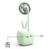 Electric Fans Children's toy colorful lighting desktop stereo mini fan USB charging portable small