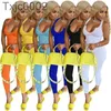 여성 Jumpsuits 디자이너 슬림 섹시한 롬퍼 서스펜 조끼 깊은 V 넥 슈퍼 탄성 작은 핏 스트립 legging bodysuits 6 색