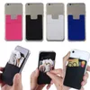 Party Gunst Phone Card Holder Silicone Wallet Case Credit ID Cards Houders Pocket Stick Adhesive KKB6848