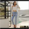 Vêtements pour femmes Vêtements Drop Delivery 2021 Femmes Casual Slim Denim Pantalons longs Dames Streetwear Skinny Plus Size Jeans Boyfriend Loose Pan